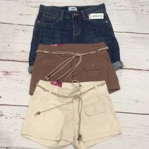 3 girls shorts Sz 7